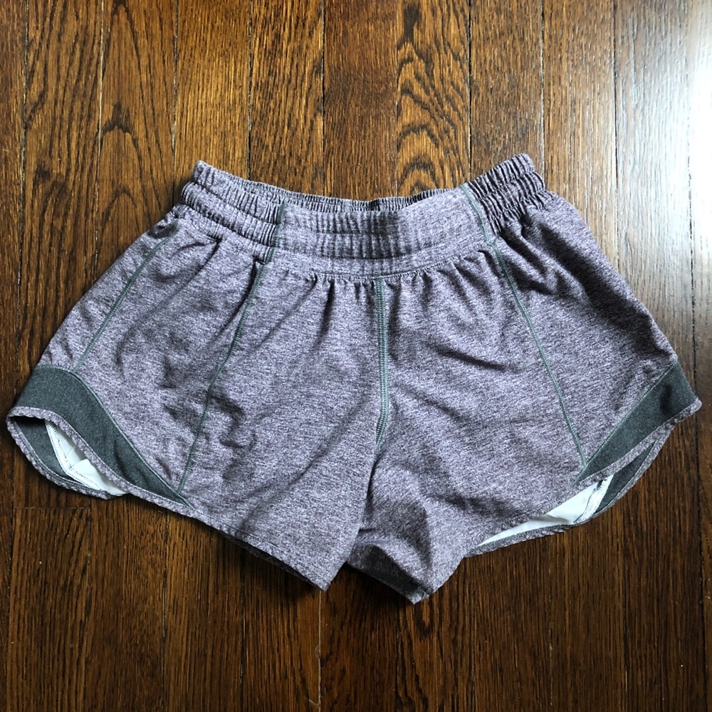 LIGHTLY WORN- Gray Lululemon Hotty Hot Shorts
